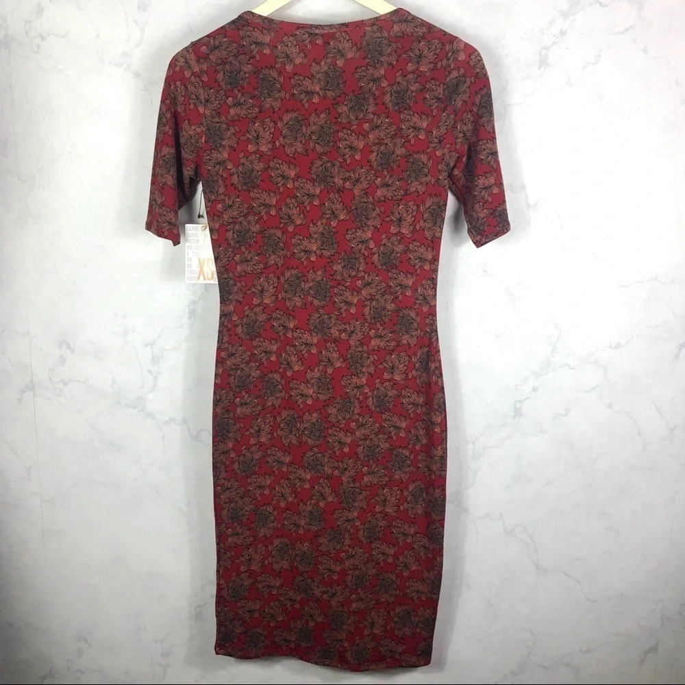 [LuLaRoe] Floral Maroon Dress